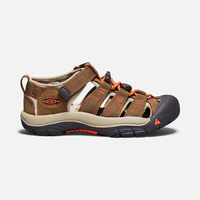 Keen Newport H2 Trekkingsandalen Kinder DE-14620 Dark Earth/Spicy Orange - Keen Kinderschuhe Braun